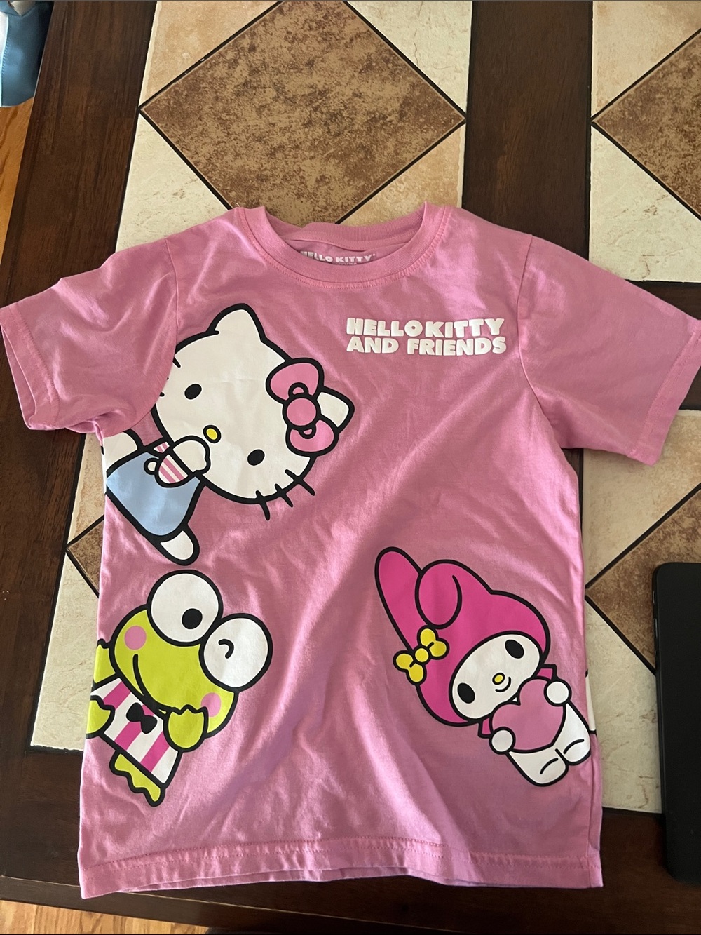 Hello Kitty Pink Graphic Tee with Keroppi & My Melody